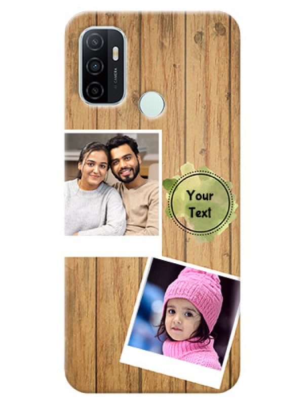 Custom Oppo A33 2020 Custom Mobile Phone Covers: Wooden Texture Design