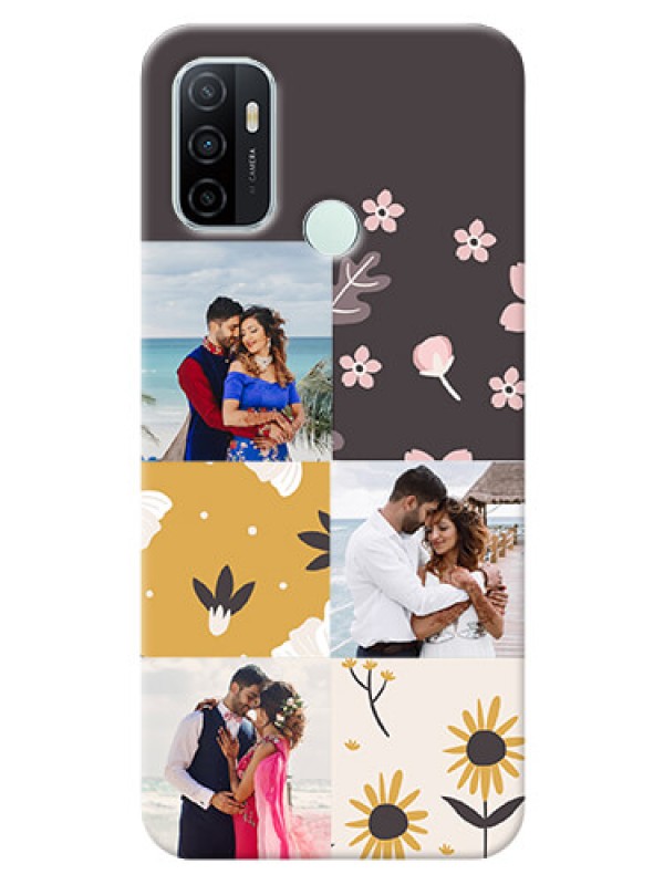 Custom Oppo A33 2020 phone cases online: 3 Images with Floral Design