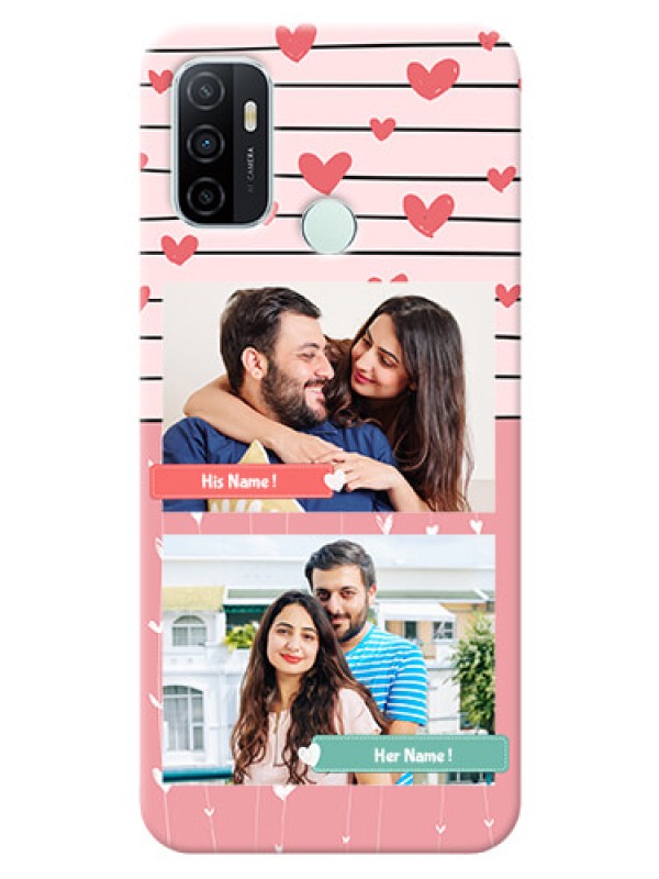 Custom Oppo A33 2020 custom mobile covers: Photo with Heart Design