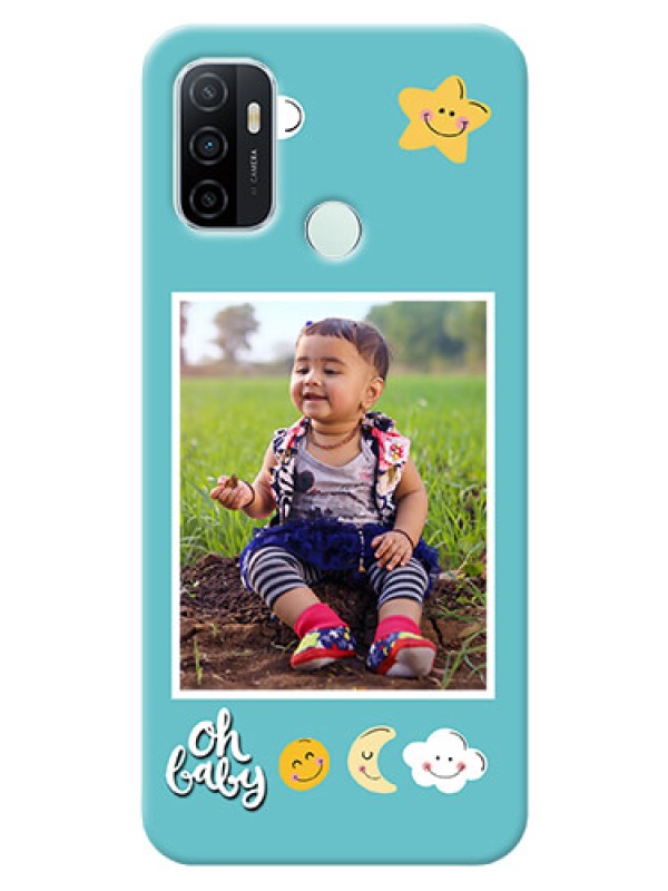 Custom Oppo A33 2020 Personalised Phone Cases: Smiley Kids Stars Design