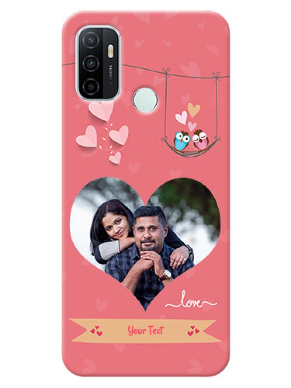 Custom Oppo A33 2020 custom phone covers: Peach Color Love Design 