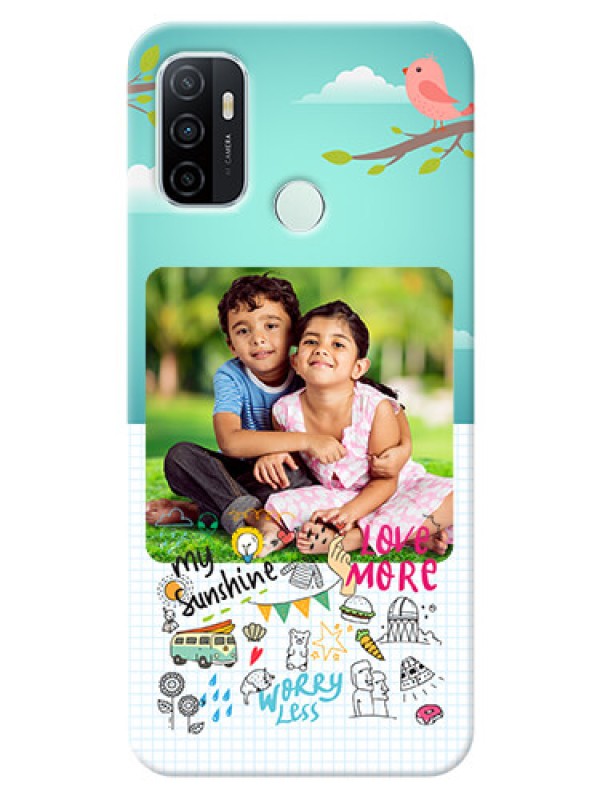 Custom Oppo A33 2020 phone cases online: Doodle love Design