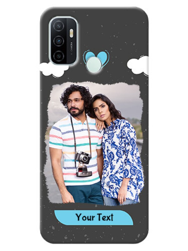 Custom Oppo A33 2020 Mobile Back Covers: splashes with love doodles Design