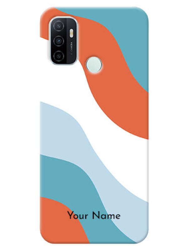 Custom Oppo A33 2020 Mobile Back Covers: coloured Waves Design
