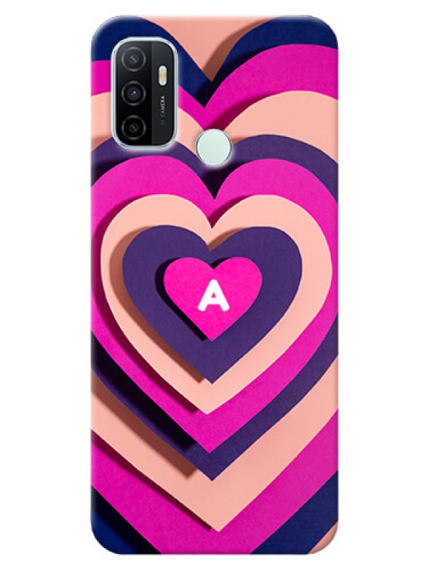 Custom Oppo A33 2020 Custom Mobile Case with Cute Heart Pattern Design