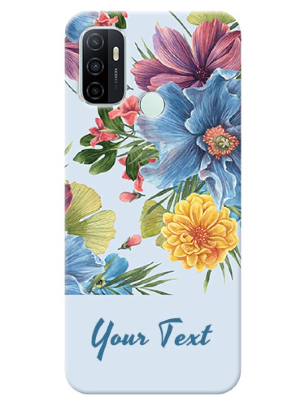 Custom Oppo A33 2020 Custom Phone Cases: Stunning Watercolored Flowers Painting Design