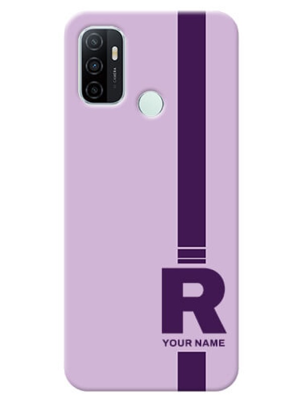 Custom Oppo A33 2020 Custom Phone Covers: Simple dual tone stripe with name Design