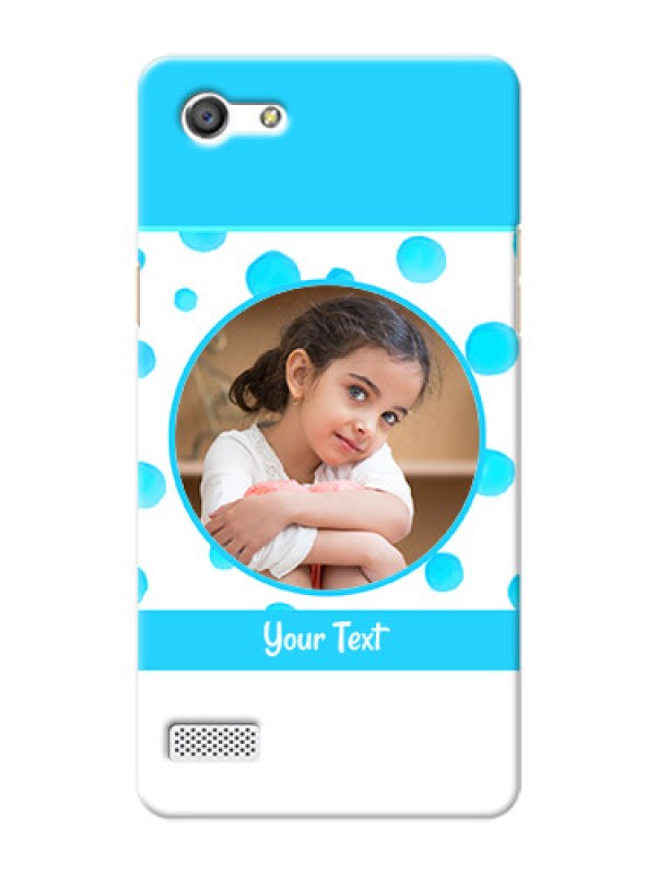 Custom Oppo A33 Blue Bubbles Pattern Mobile Cover Design