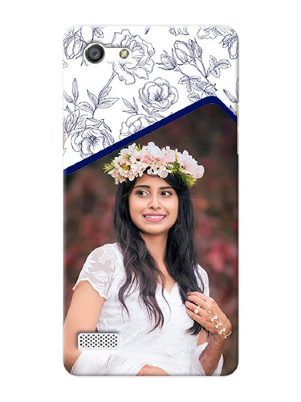 Custom Oppo A33 Floral Design Mobile Cover Design