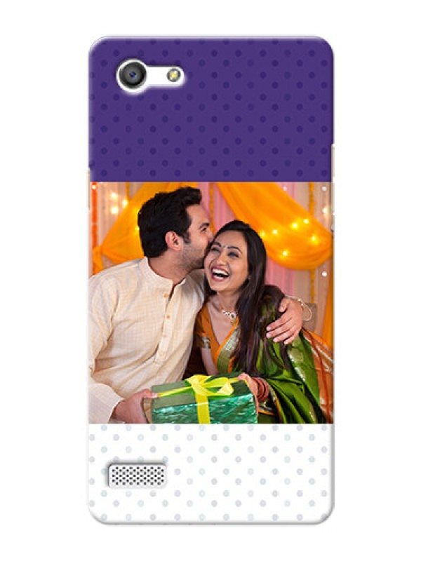 Custom Oppo A33 Violet Pattern Mobile Cover Design