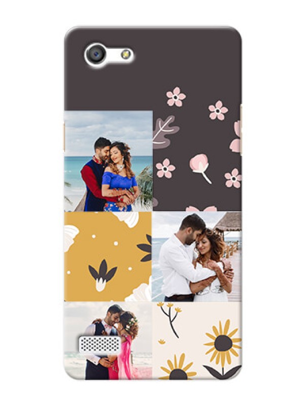 Custom Oppo A33 3 image holder with florals Design
