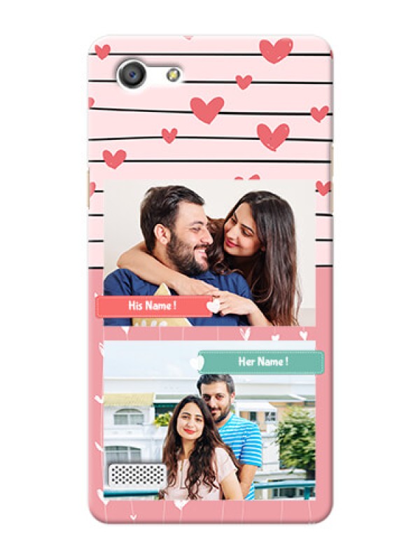 Custom Oppo A33 2 image holder with hearts Design