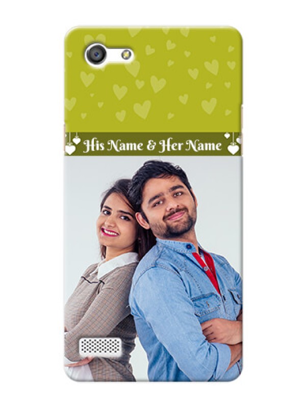 Custom Oppo A33 you and me design with hanging hearts Design