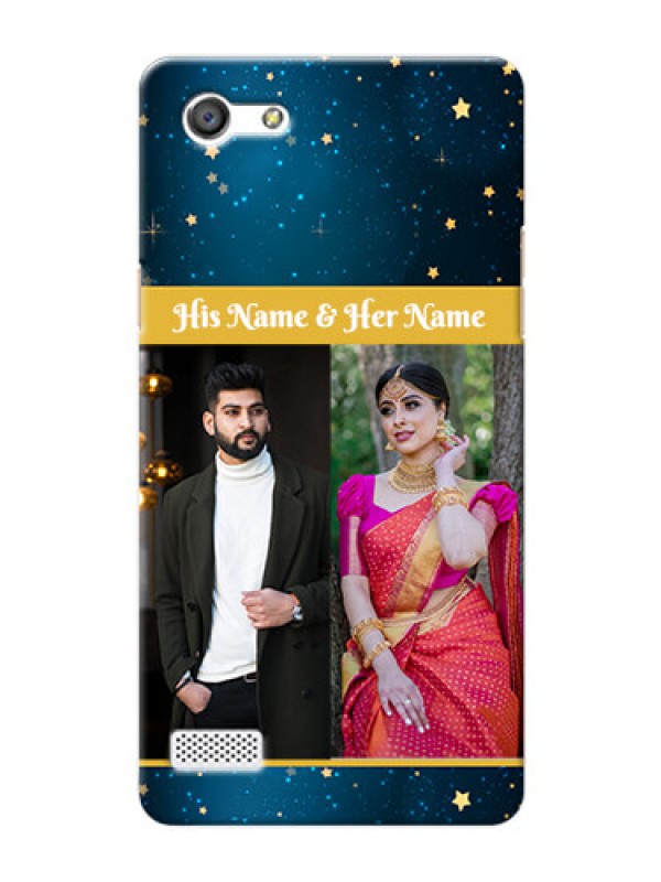 Custom Oppo A33 2 image holder with galaxy backdrop and stars  Design