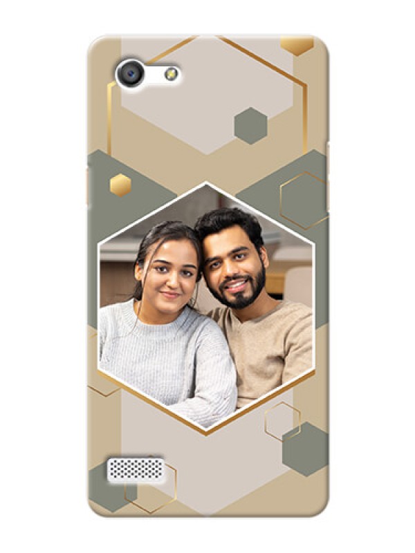 Custom Oppo A33 Phone Back Covers: Stylish Hexagon Pattern Design