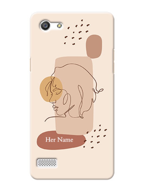 Custom Oppo A33 Custom Phone Covers: Calm Woman line art Design