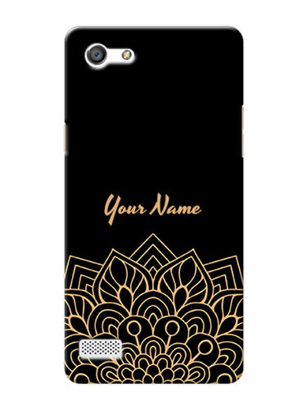 Custom Oppo A33 Back Covers: Golden mandala Design