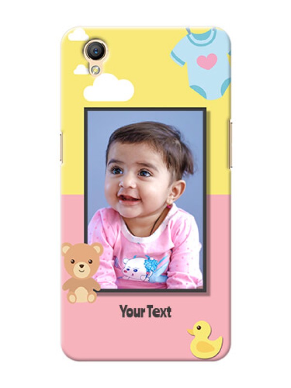 Custom Oppo A37 kids frame with 2 colour design with toys Design