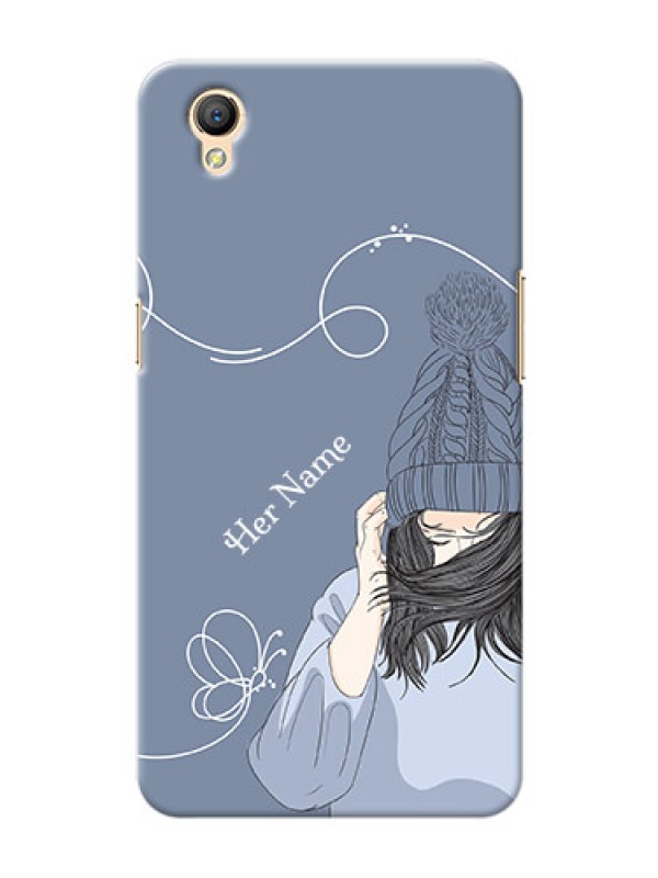 Custom Oppo A37 Custom Mobile Case with Girl in winter outfit Design