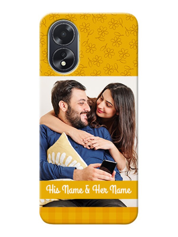 Custom Oppo A38 mobile phone covers: Yellow Floral Design