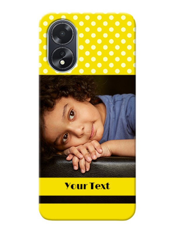 Custom Oppo A38 Custom Mobile Covers: Bright Yellow Case Design