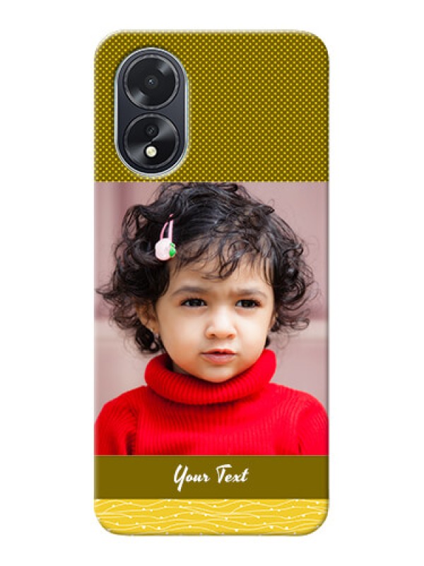 Custom Oppo A38 custom mobile back covers: Simple Green Color Design