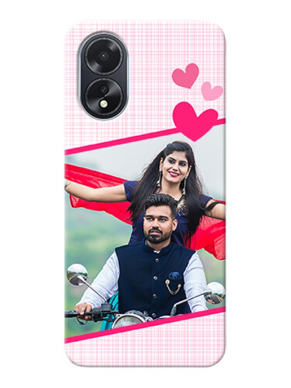 Custom Oppo A38 Personalised Phone Cases: Love Shape Heart Design
