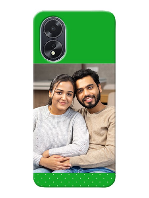 Custom Oppo A38 Personalised mobile covers: Green Pattern Design