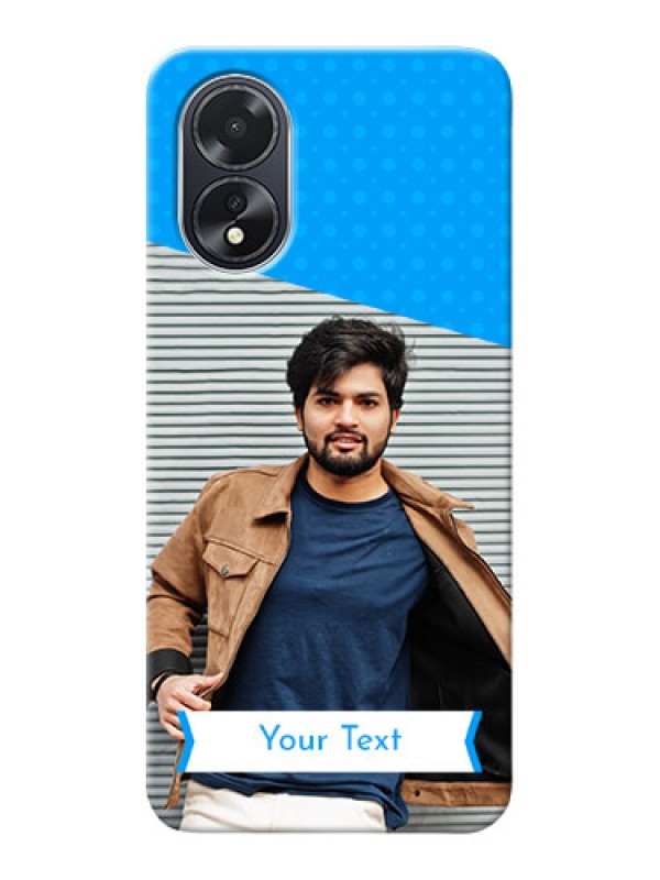 Custom Oppo A38 Personalized Mobile Covers: Simple Blue Color Dotted Design