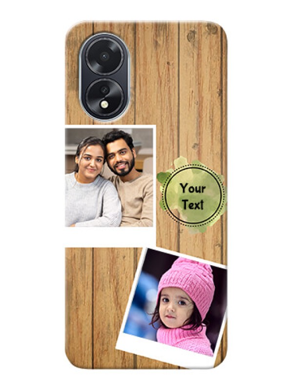 Custom Oppo A38 Custom Mobile Phone Covers: Wooden Texture Design