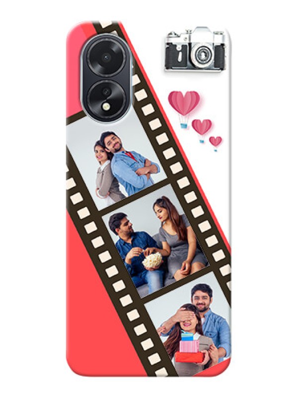 Custom Oppo A38 custom phone covers: 3 Image Holder with Film Reel
