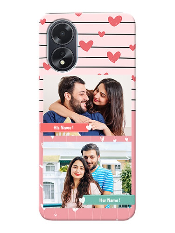 Custom Oppo A38 custom mobile covers: Photo with Heart Design