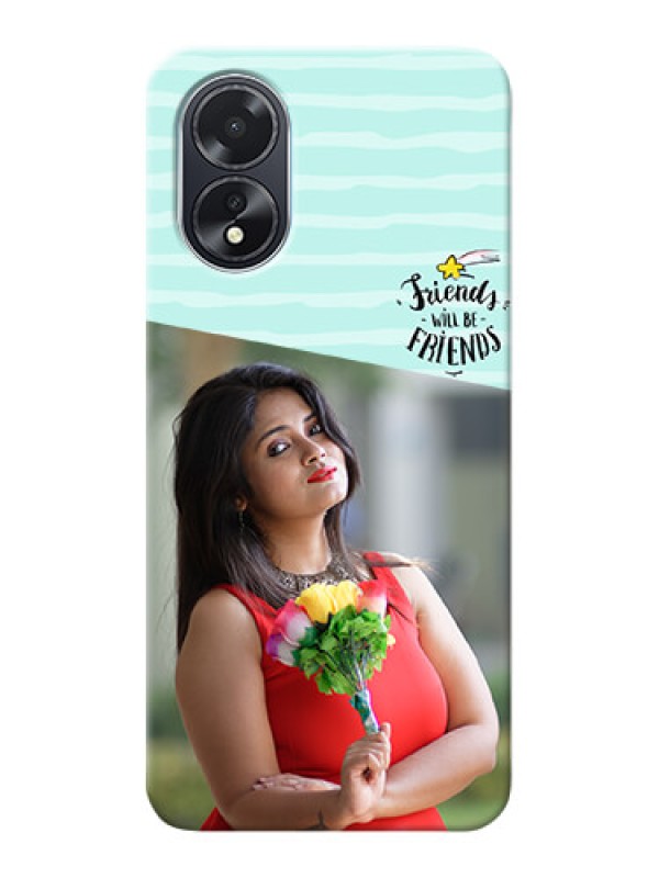 Custom Oppo A38 Mobile Back Covers: Friends Picture Icon Design