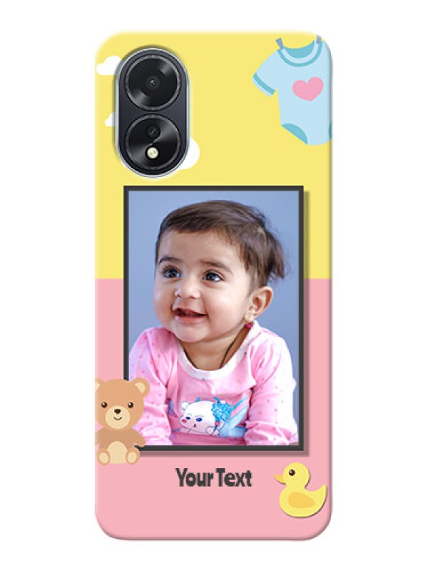 Custom Oppo A38 Back Covers: Kids 2 Color Design