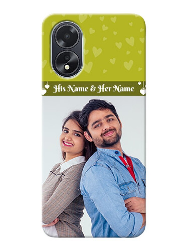 Custom Oppo A38 custom mobile covers: You & Me Heart Design