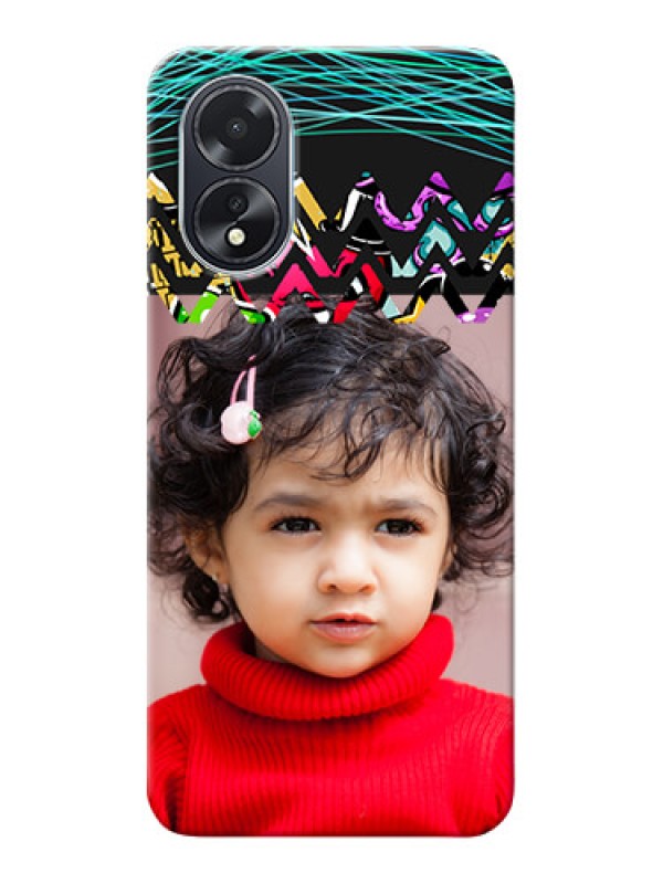 Custom Oppo A38 personalized phone covers: Neon Abstract Design