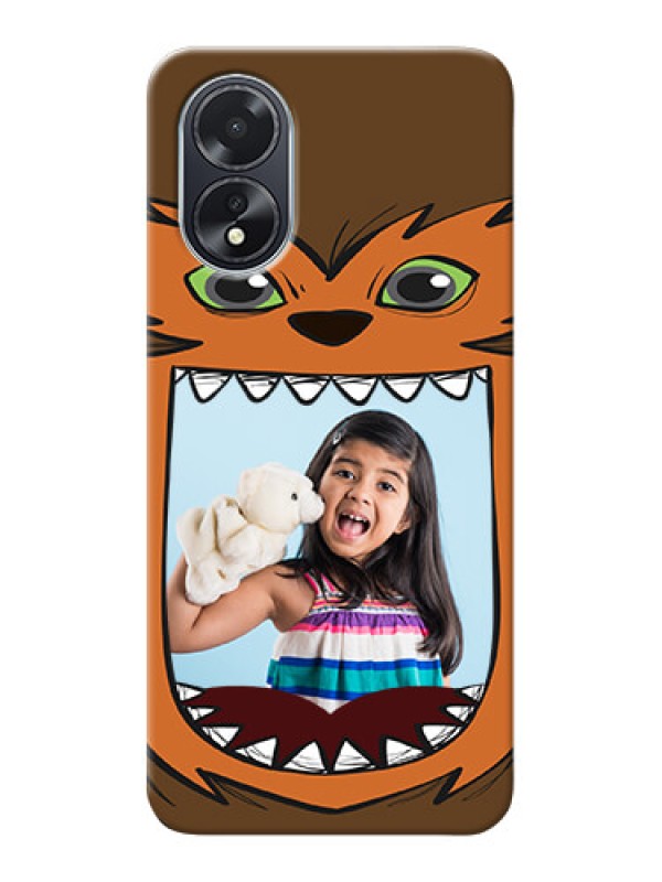 Custom Oppo A38 Phone Covers: Owl Monster Back Case Design