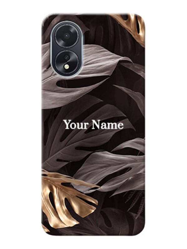 Custom Oppo A38 Personalised Phone Case with Wild Leaves digital paint Design