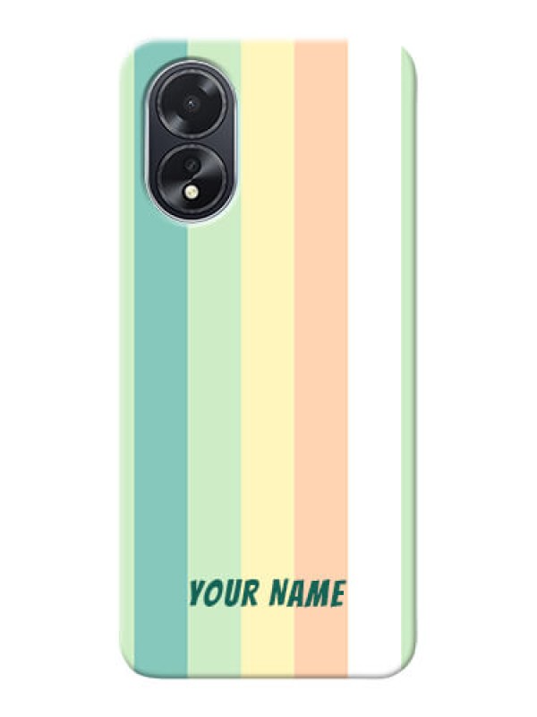 Custom Oppo A38 Photo Printing on Case with Multiwithcolour Stripes Design
