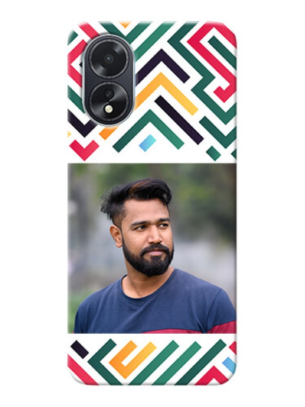 Custom Oppo A38 Personalized Phone Case with Colorful Maze Pattern Design