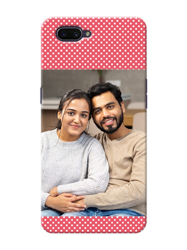 Custom OPPO A3s Custom Mobile Case with White Dotted Design