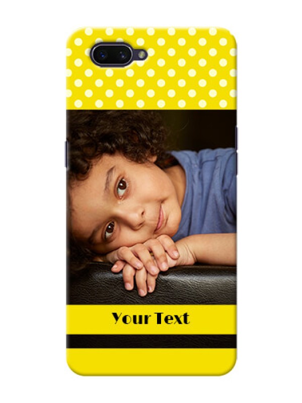 Custom OPPO A3s Custom Mobile Covers: Bright Yellow Case Design