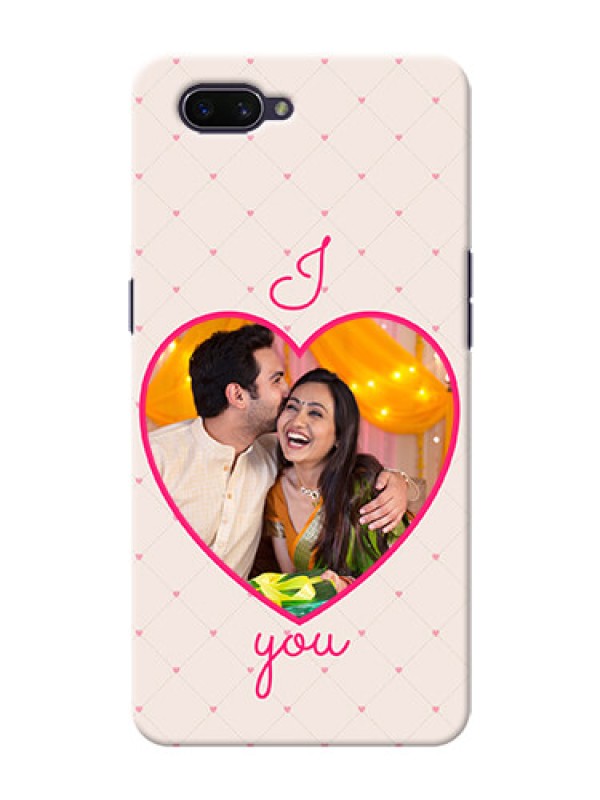 Custom OPPO A3s Personalized Mobile Covers: Heart Shape Design