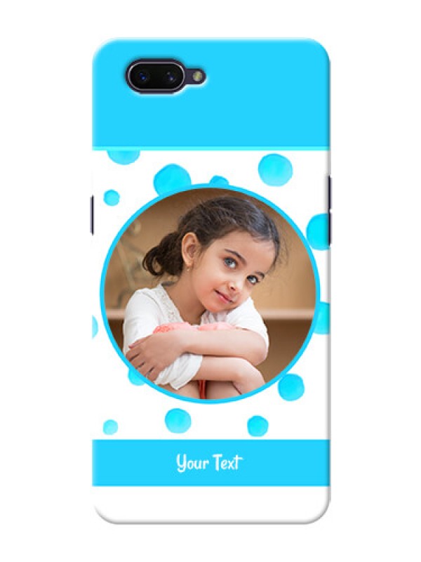 Custom OPPO A3s Custom Phone Covers: Blue Bubbles Pattern Design