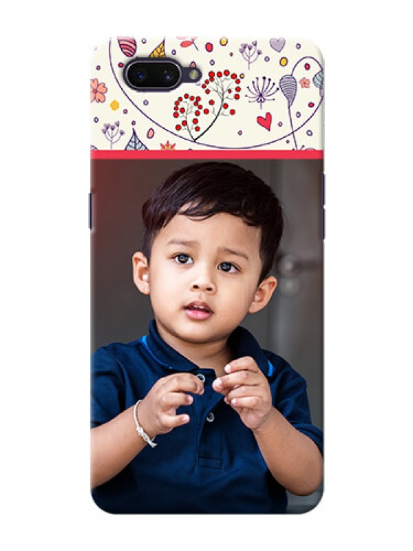 Custom OPPO A3s phone back covers: Premium Floral Design
