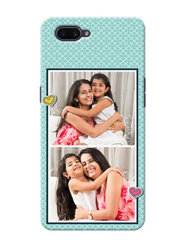 Custom OPPO A3s Custom Phone Cases: 2 Image Holder with Pattern Design