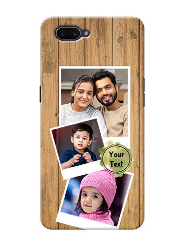 Custom OPPO A3s Custom Mobile Phone Covers: Wooden Texture Design