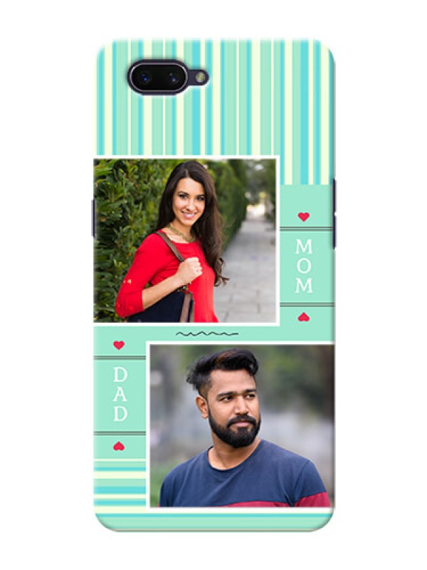 Custom OPPO A3s custom mobile phone covers: Mom & Dad Pic Design