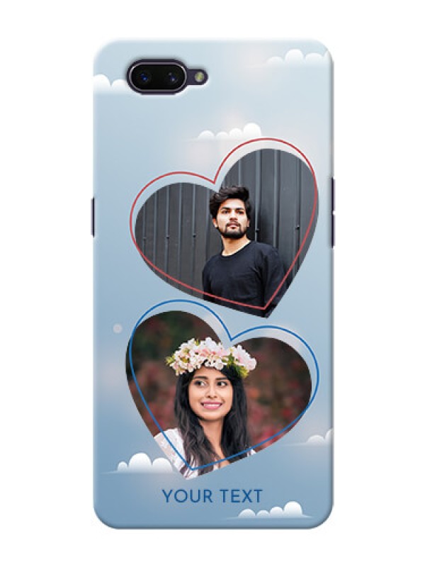 Custom OPPO A3s Phone Cases: Blue Color Couple Design 