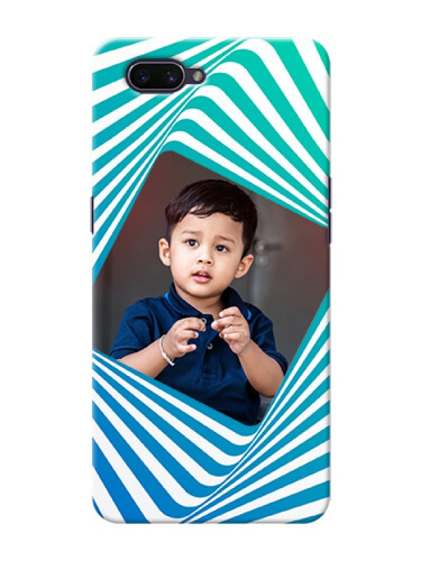 Custom OPPO A3s Personalised Mobile Covers: Abstract Spiral Design